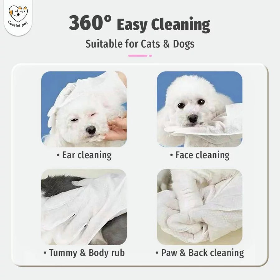 Cassiel Pet Spa Cleaning Gloves 6pcs