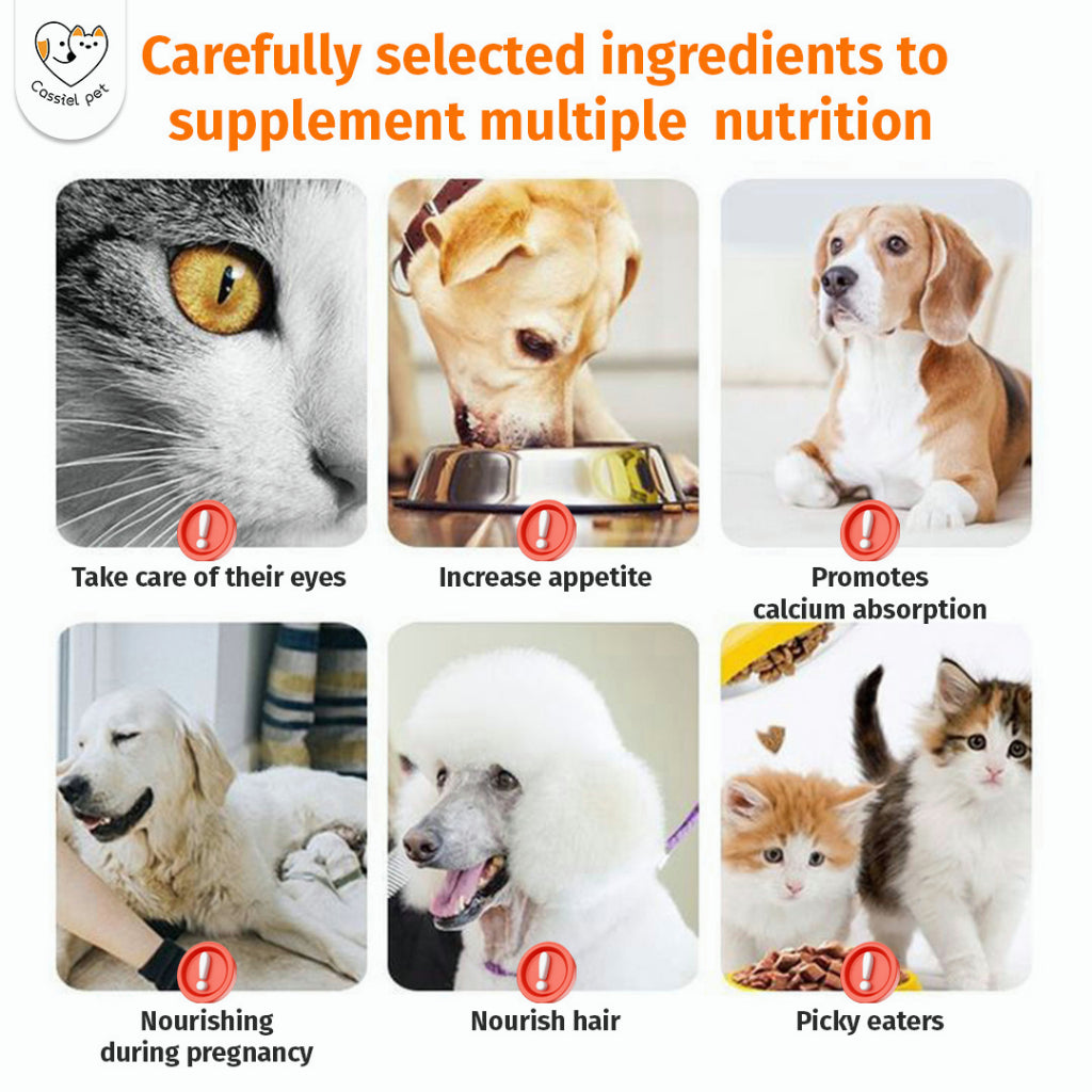 Cassiel Pet Supplement Tablet for Cat Dog