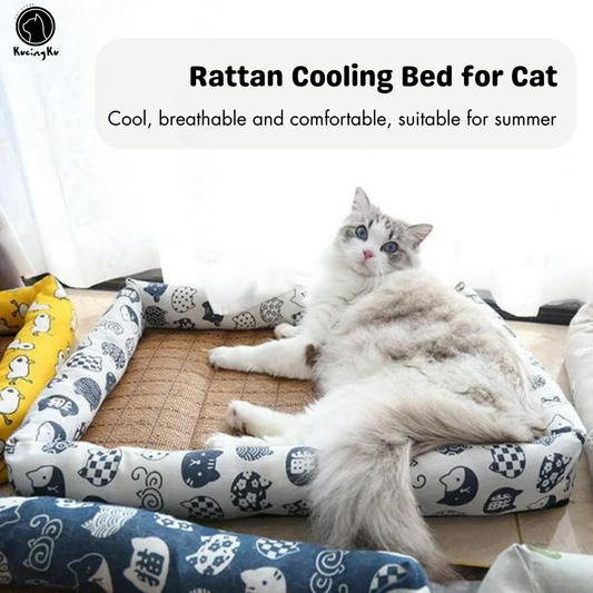 Rattan Cooling Bed Pet Cushion