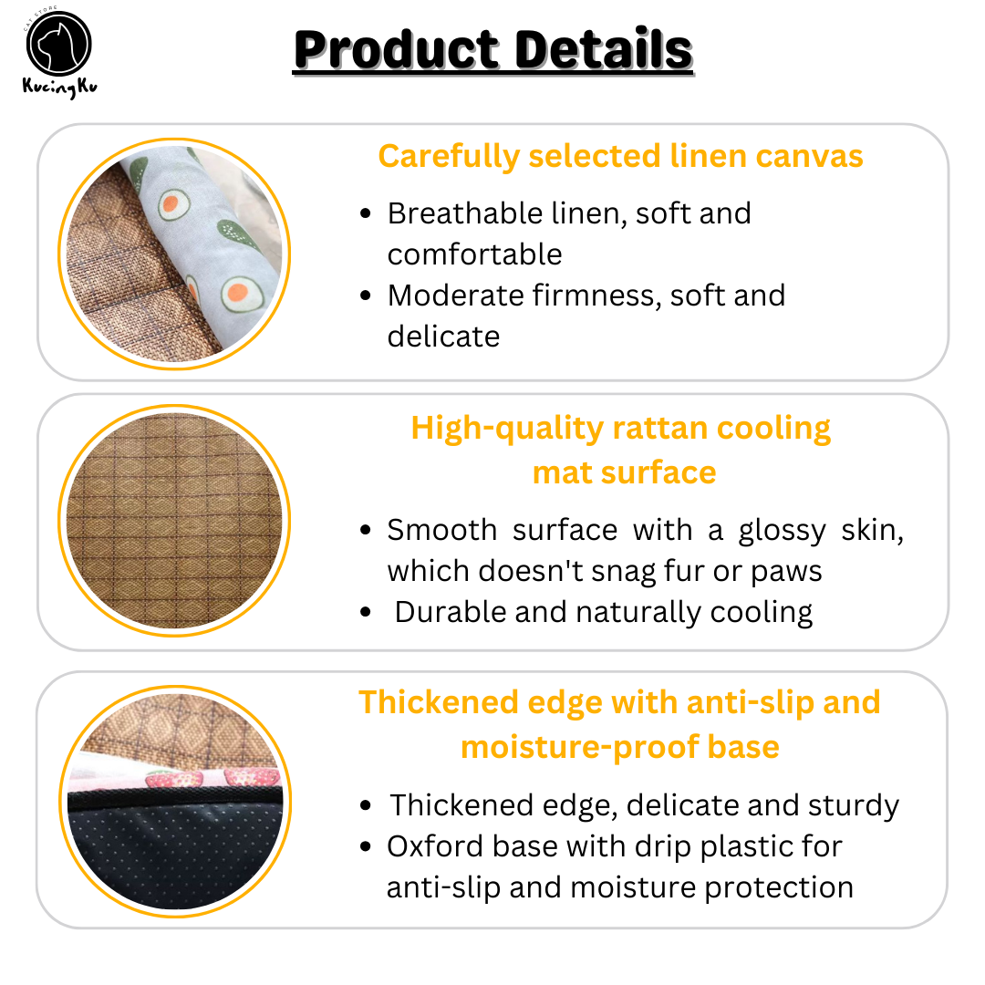 Rattan Cooling Bed Pet Cushion