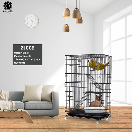 Premium Large 2 Tier Cat Cage