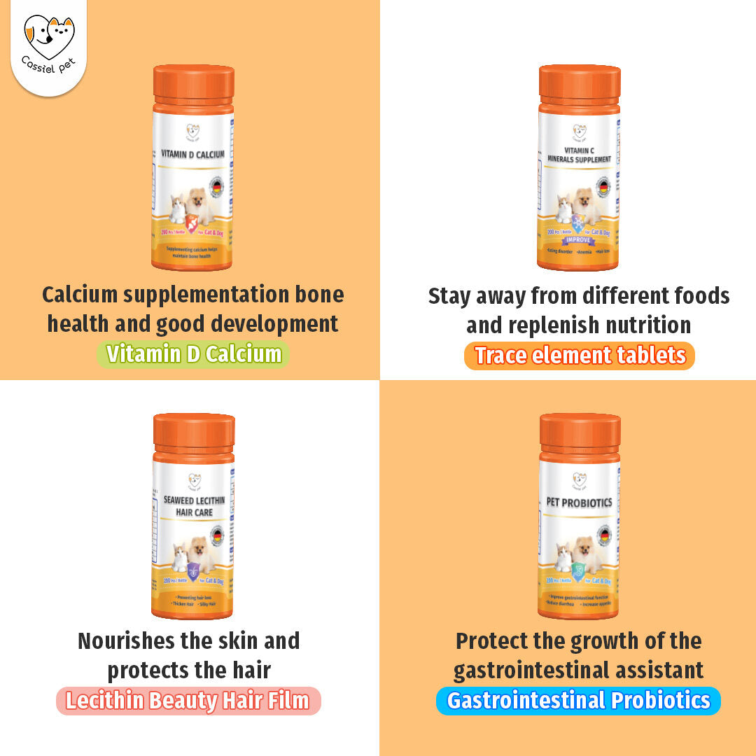 Cassiel Pet Supplement Tablet for Cat Dog